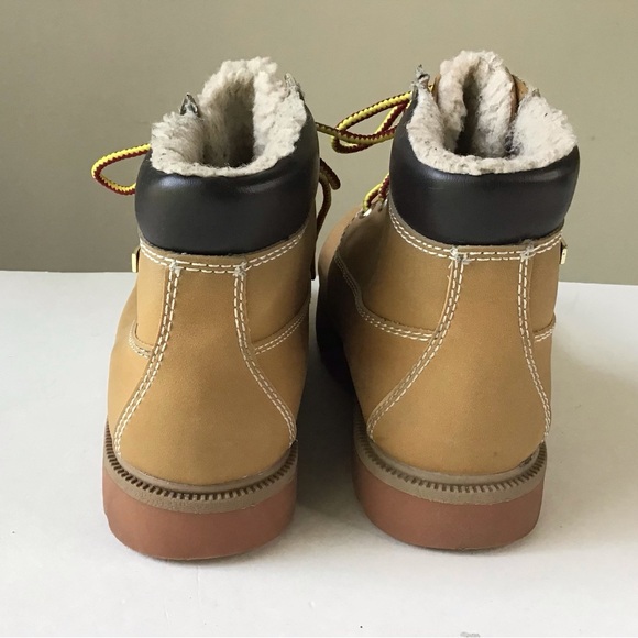 SmartFit Waterproof Boots Kids Size 4.5 Faux Leather Fleece Lined Skid Resistant - Picture 3 of 14